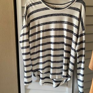 Rag & Bone denim Blue & cream striped Sweater - so comfy